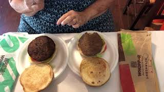 Burger Kings Whopper Verses Their Impossible Whopper. Review, Taste Test