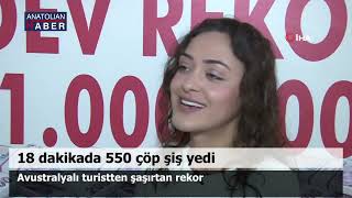 Avustralyalı turist 18 dakikada 550 çöp şiş yedi