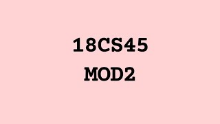 18CS45 MODULE 2 OBJECT ORIENTED CONCEPTS (OOC) | VTU 4th SEM CSE