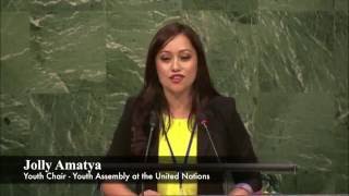 Jolly Amatya- Youth Chair at the Youth Assembly at the United Nations