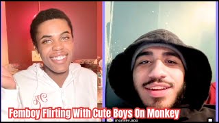 Femboy Being Flirted With By Attractive Men On Monkey | I had them feenin