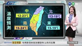 大陸冷氣團持續影響 明清晨最低溫探10度| 華視新聞 20200117