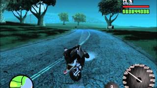 GTA San Andreas NRG-500 riding at high speeds with speedometer