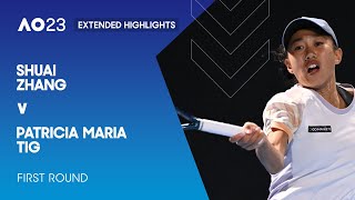 Shuai Zhang v Patricia Maria Tig Extended Highlights | Australian Open 2023 First Round