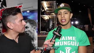 JAIME MUNGUIA "I KNOW CHARLO & HURD HAVE BEEN TALKING! I CANT UNDERSTAND THEM, HONOR TO FIGHT THEM!"