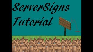Plugin Tutorial - ServerSigns [FREE]
