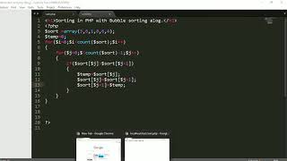 How to Sort array using Bubble Algorithm in php