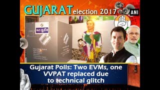 Gujarat Polls: Two EVMs, one VVPAT replaced due to technical glitch - Gujarat News