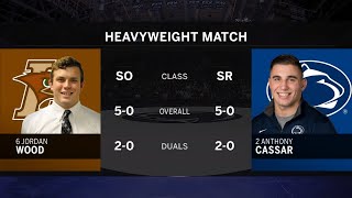 HWT: #5 Anthony Cassar (Penn State) vs. #6 Jordan Wood (Lehigh) | Big Ten Wrestling