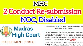 MHC NOC, MHC Conduct Certificate Doubts Clarification \u0026 MHC Disabled Persons Medical Certificate