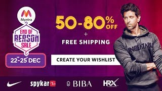 Myntra EORS | End of Reason Sale | 22nd - 25th Dec!