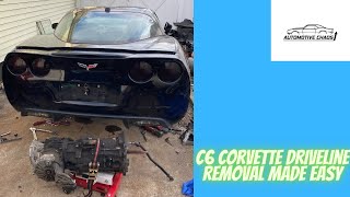 How to: C6 driveline removal