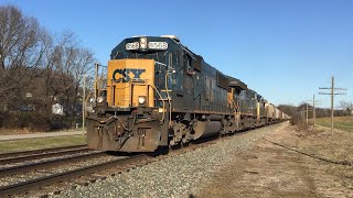 CSX 8568 west in Staunton, VA with one of the last CSX SD50’s in the lead (read desc)