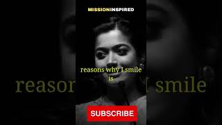 Why I keep Smiling 🏆🏆 - Rashmika Mandanna #shorts #shortvideo #trendingshorts