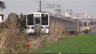 水戸線415系K535編成　結城〜小田林を快走