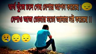 স্বার্থ খুঁজে চলে গেছ নেশায় আপন করেছে ,নেসাও আজ তোমার মতো আমায় নষ্ট করেছে |watsapp sad status