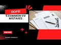 5 Common CV Mistakes | CV vs Resume | South African Youtuber