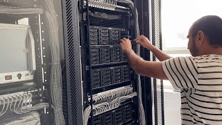 network data center installation 42u server rack management fixing hard drive in network data center