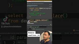 how to remove new line and carriage return in postgreSQL.
