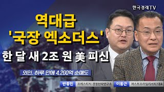 역대급 '국장 엑소더스' 한 달 새 2조 원 美 피신 I 반종민 I 이동근 I 코스피 I 코스닥 I 선물 I 고려아연 I 영풍 I 티웨이 항공 I 대명소노시즌 I 기아 I 현대차I