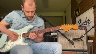 1966 Fender Champ W/ Sonic Blue Stratocaster