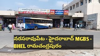 Narasaraopet To Hyderabad MGBS \u0026 BHEL Bus Timings | Apsrtc Super Luxury Bus \u0026 Apsrtc Indra Ac Bus