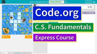 Code.org Express Lesson 2.10 Debugging in Maze | Tutorial with Answers | Course C Lesson 4.10