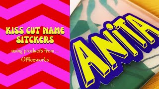 ✨ How to Make Kiss Cut Name Stickers with Cricut | Easy DIY Stickers! ✂️🎨