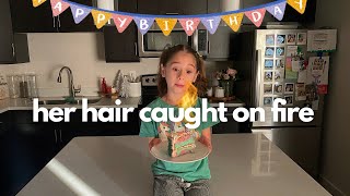 Graces 6th Birthday || her hair caught on fire 👀
