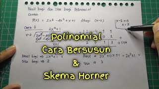 Hasil Bagi dan Sisa Bagi Polinomial dengan Cara Bersusun dan Skema Horner | Matematika SMA