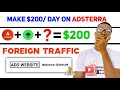 Adsterra high CPM tricks |Free USA Traffic✅|Earn $200/Day🤑 New Strategy