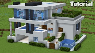 Minecraft: How to Build a Modern House Tutorial (Easy) #37