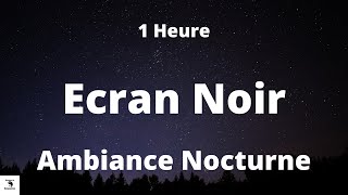 Ambiance Nocturne avec un Ecran Noir en Fond - Musique de Méditation - Pour Etudier - 1 Heure