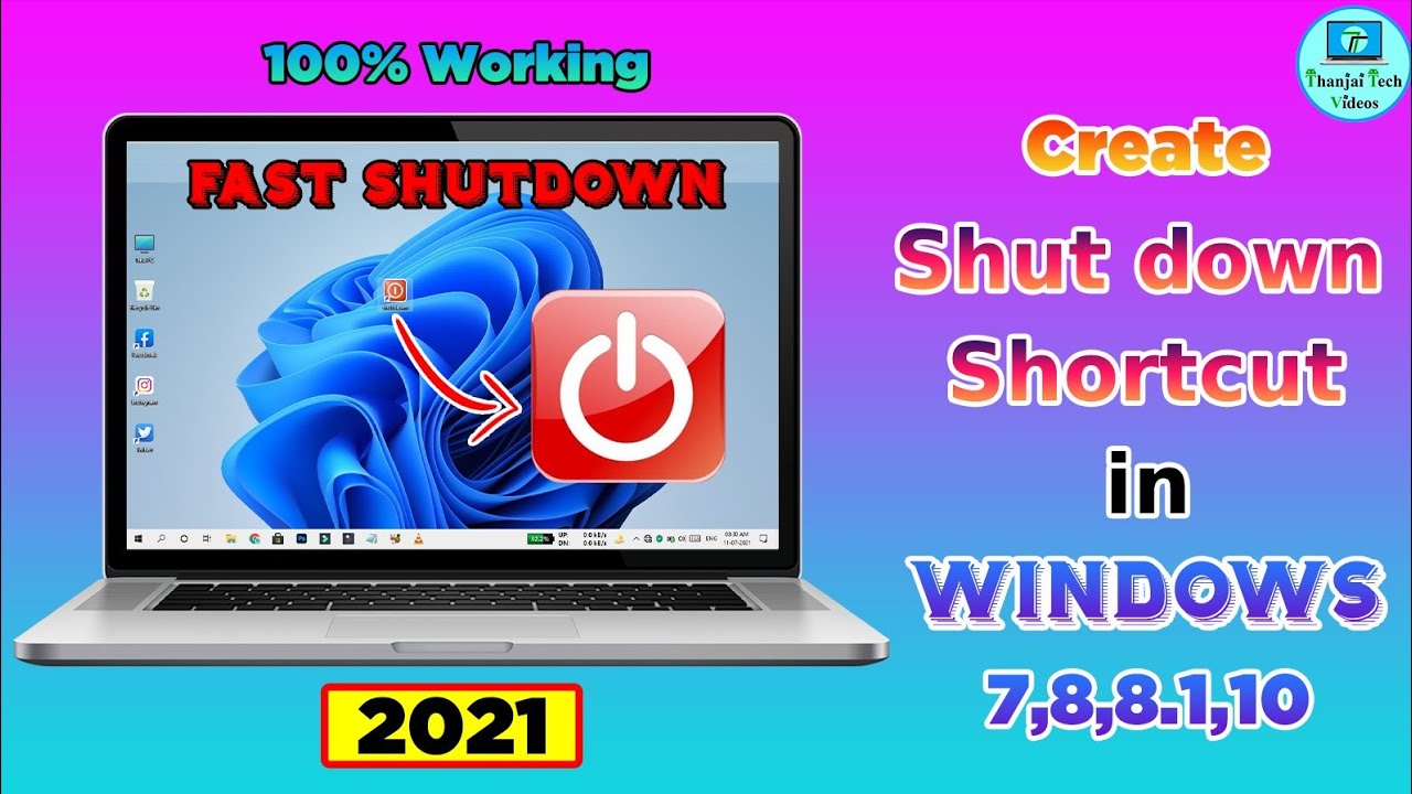 How To Create ShutDown Shortcut In Windows ‖ 1 Click Fast Shutdown ...