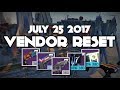 Destiny Best Vendor Reset July 25 2017 God Rolls and 100% Armor