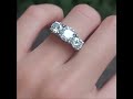 doveggs 2ct total 5mm 6.5mm 5mm gh color cut moissanite wedding ring