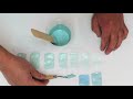 how to make turquoise color acrylic paint and yes you can hear a frog in the background