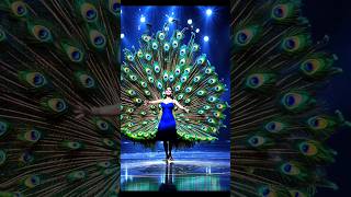 Peacock Transforms into a Beautiful Woman on AGT | AI AGT FUSION ART #americagottelent #magic #agt