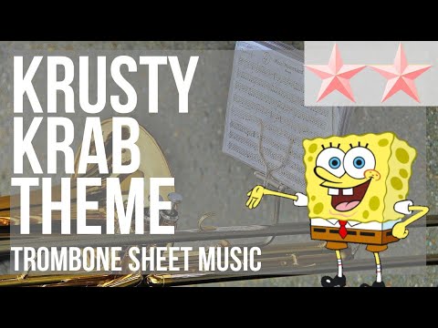 SUPER EASY Trombone Sheet Music: How To Play Krusty Krab Theme By ...