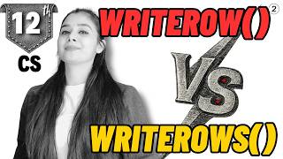 CSV File - csv.writer(), writerow(), writerows() | Python | Class 12 CS
