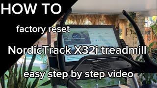 How to factory reset NordicTrack X32i treadmill (paperclip reset)