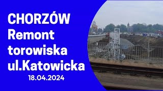 Chorzów ul.Katowicka Przebudowa torowiska. @TravelChannelCam  #chorzow #estakada #chorzów #tramwaj