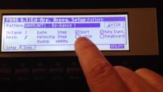 Korg TR keyboard arpeggiation part 1