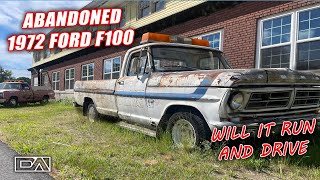 Abandoned 1972 Ford F100!   WILL IT RUN?