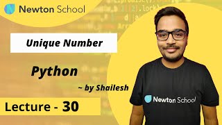 Unique Number in Python | Shailesh