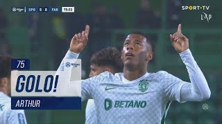 Goal | Golo Arthur: Sporting (5)-0 SC Farense (Taça da Liga 22/23 - Fase 3 - Jornada 1)