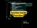 function inside function | javascript tutorial #shorts #html #javascript