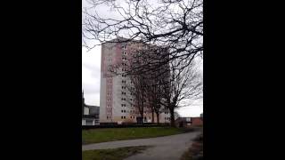 Flat blown up Hulme, Manchester 2/3/14