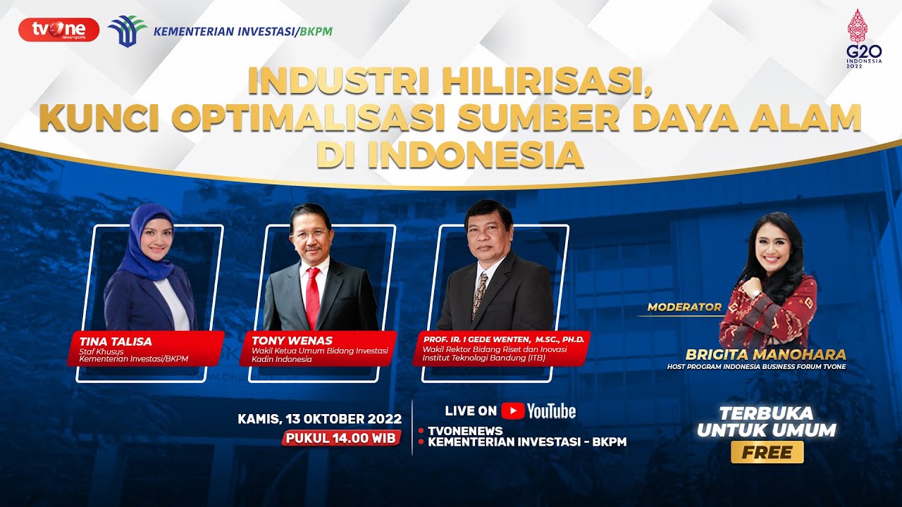 Webinar : Industri Hilirisasi, Kunci Optimalisasi Sumber Daya Alam Di ...