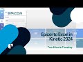 Connect Excel to Kinetic/ERP via REST w/Interactive Criteria: Two Minute Tuesday